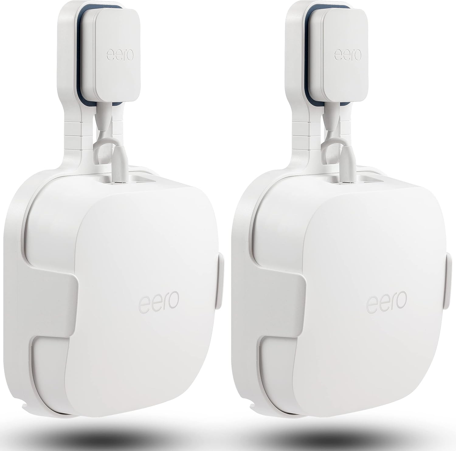 Wall Mount Holder for EERO Pro 6E Mesh WiFi System, Space Saving Outlet Wall Mount Bracket for EERO Pro 6E Router with Cord Management and Easily Moved(2 Pack)