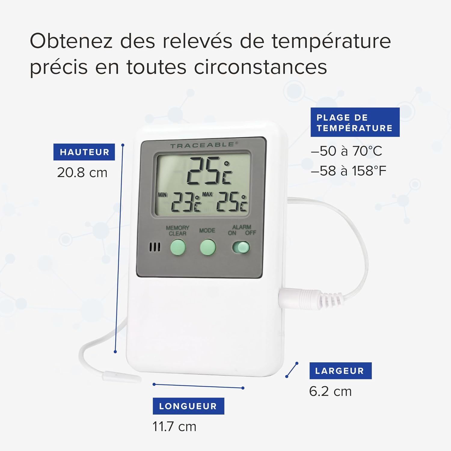 Traceable® Digital Thermometers with Calibration (Bottle Probe)
