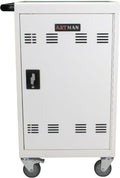 Laptop Charging Cart, 32 Charging Ports Laptop Storage Cart, 30-Bay Mobile Charging Cabinet for iPads up to 16.3", Chromebook Devices, Cord Management, Access Lock.School,Business.White