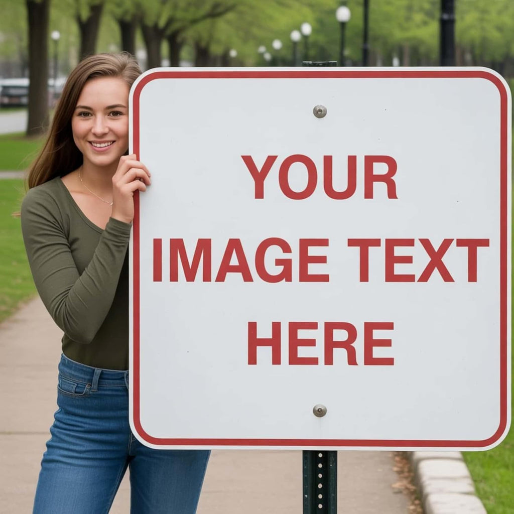 Custom Signs Outdoor Metal, Personalized Metal Sign, 36"x 36" Rust Free Aluminum, Reflective Option, Waterproof, Durable Ink