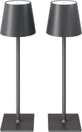 2 Pack Cordless Table Lamps, 3 Colors Stepless Dimming, 5000mAh Rechargeable Battery LED Desk Lamp for Bedroom/Couple Dinner/Desk/Cafe/Dining Room/Terrace