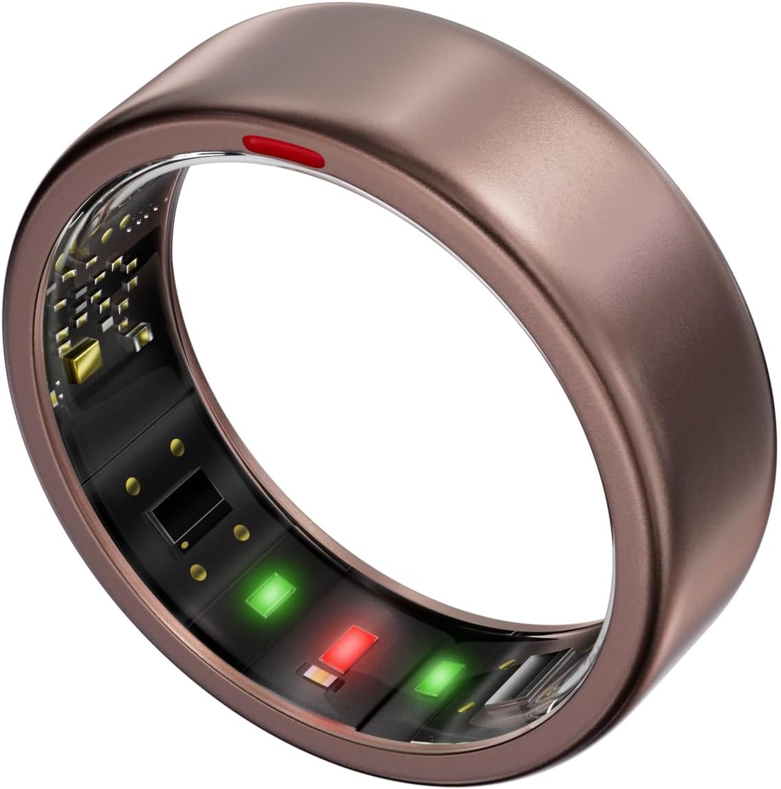 Ring OnePlus - Ultra-Thin Titanium Smart Ring - 7 Days Battery Life - Fitness/SPO₂/Stress/HR/Sleep Skin Temperature Tracker - No App Fee - iOS&Android Compatible (Rosegold,8)