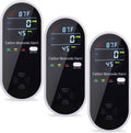 Carbon Monoxide Detectors, Plug in Type CO Alarm Monitor with Clear LCD Display, 3-in-1 Carbon Monoxide Detector (CO, Temperature and Humidity Display), Easy to Read & Install, KH106, Black