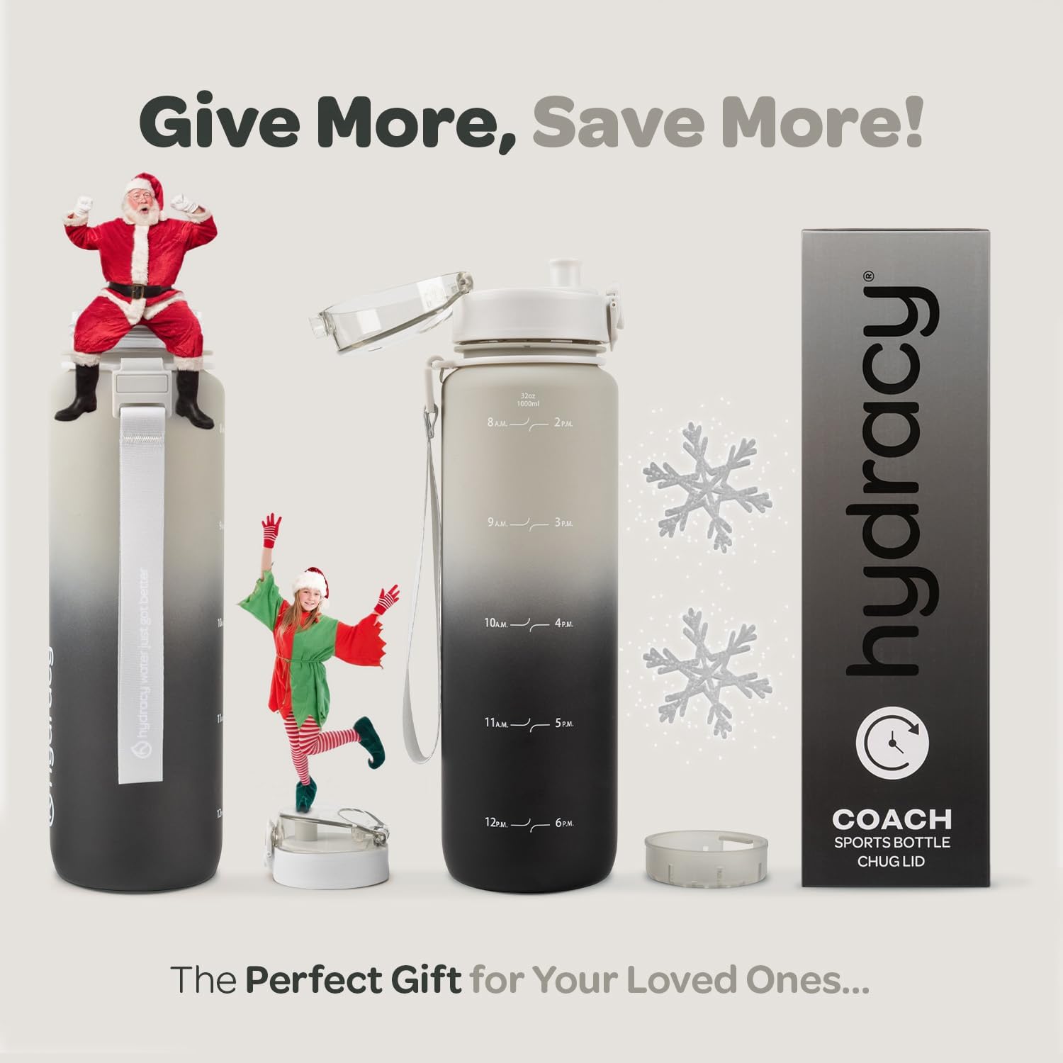 Hydracy Water Bottle with Time Marker -Large 32oz BPA Free Gradient Water Bottle - Leak Proof Gym Bottle with Fruit Infuser Strainer & Times to Drink -Ideal for Fitness Sports & Outdoors
