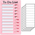 Chore Chart for Kids,To Do List, Daily Routine Chart, and Schedule Board-Checklist and Portable Memo for Efficient Task Management and Planning (pink)