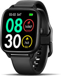 Health Fitness Tracker (Answer/Make Calls), Smart Watch with 24/7 Heart Rate Monitor, Activity Tracker with Blood Pressure, Blood Oxygen, 120+ Sport Modes Sleep Tracker for Women Men (Black)