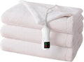 Electric Heated Blanket Twin Size, Washable Blanket Warmer for Home for Adults, Fast Heating Super Cozy Soft Fabric, 62" x 84", 9 Heat Levels, 1-9H Auto-Off, ETL Certified, Pink White