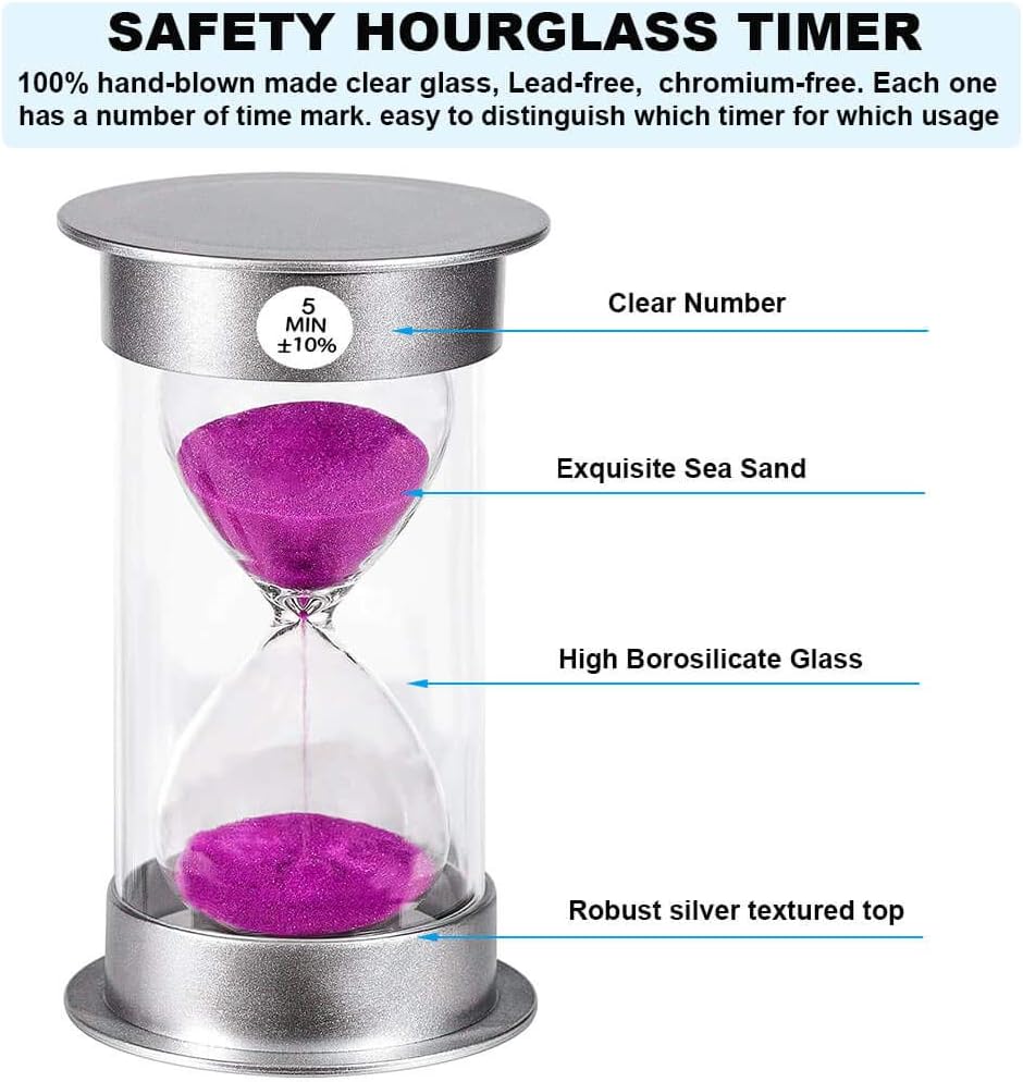 SuLiao 5 Minute Purple Plastic Sand Timer