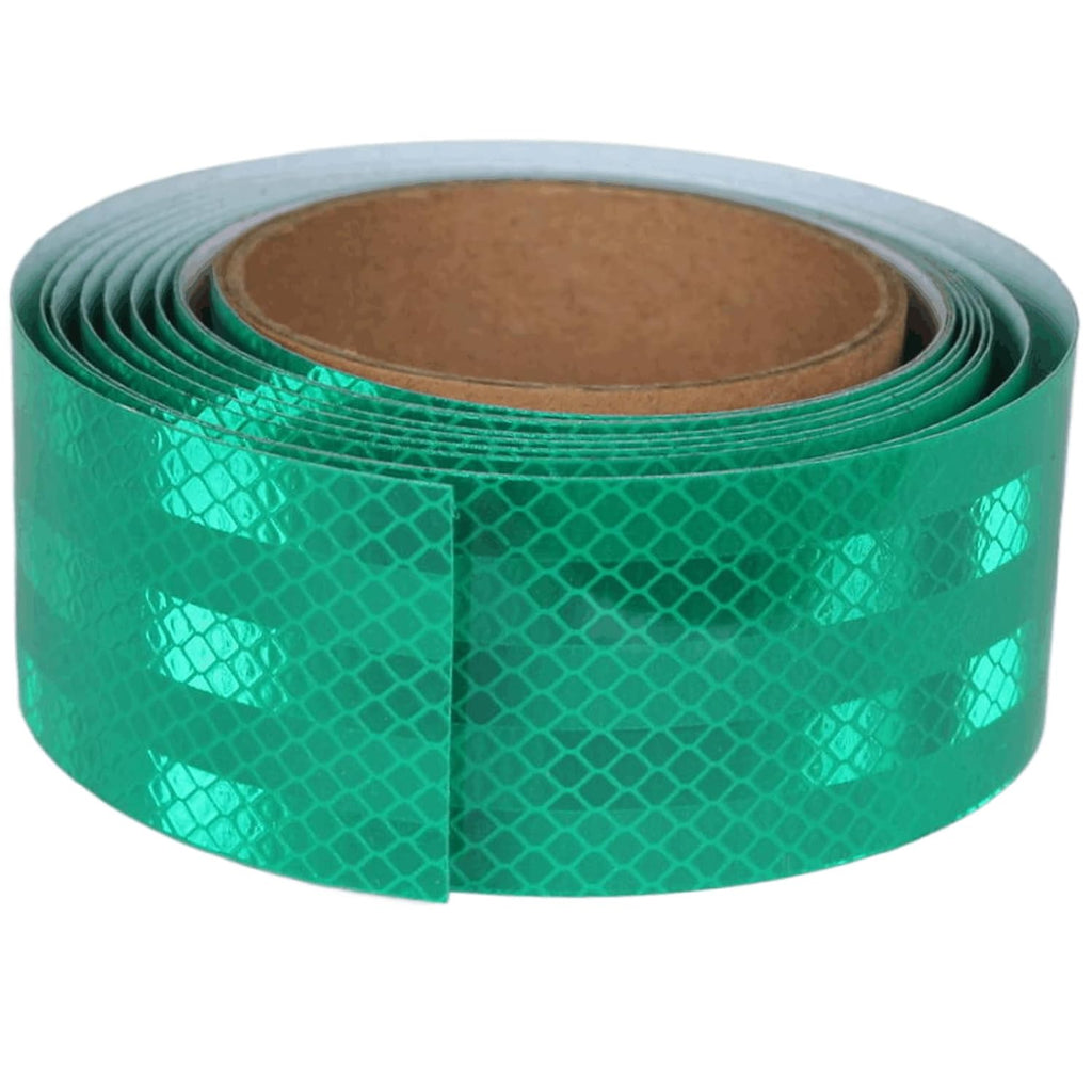 Non Fading Green Reflective Tape Outdoor Waterproof 2 inch, High Visibility Warning Industrial Marking Tape, Safety Stickers (11 feet)