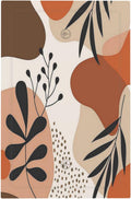 Light Switch Cover Plate Boho Botanical Orange Green Beige Minimalist 1 Gang No Device Blank Electrical Wall Plates Faceplate Decorative Switch Plate for Bedroom living Room Decor