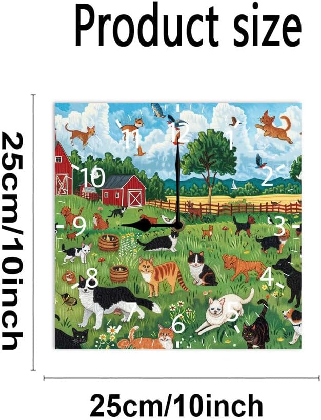 10 in Dog Pooping -269 Wood Wall Clock – Digital Time Display, Smart Home Compatible for Bedside or Workspace