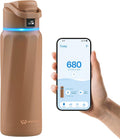BOOST Smart Water Bottle with Reminder & Tracker, Double Wall Vacuum Insulated Bottles Stainless Steel, 32oz BPA-Free Wide Mouth for Gym, Office, School, Ideal Gift for Christmas, New Year
