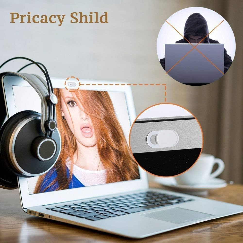 Webcam Cover Slider, Laptop Camera Cover 0.027in Ultra-Thin Fits Smartphones Tablets Macbooks Computers Desktops with Strong Adhensive, Protecting Privacy and Securtiy (6 Pack)