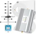 Cell Phone Signal Booster for Home Office | Boost 4G 5G LTE Signal Verizon and AT&T on Band 12/13/17 | Dual Band Cellular Repeater with High Gain Antennas Cover 5000 sq ft | FCC Approved