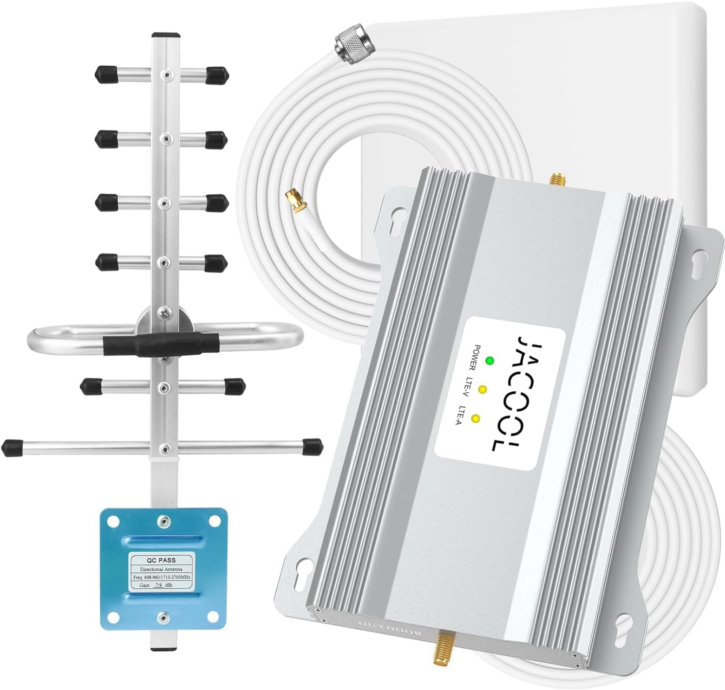 Cell Phone Signal Booster for Home Office | Boost 4G 5G LTE Signal Verizon and AT&T on Band 12/13/17 | Dual Band Cellular Repeater with High Gain Antennas Cover 5000 sq ft | FCC Approved