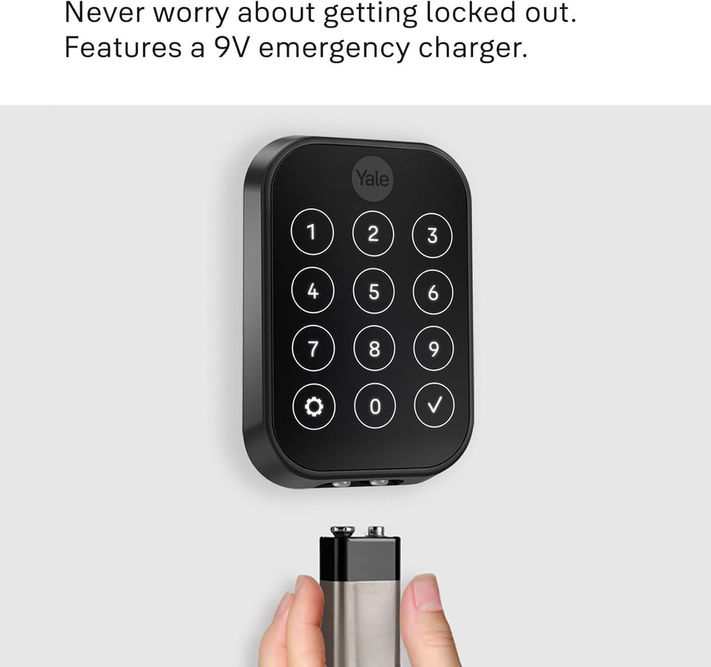 Yale Assure Lock 2 with Wi-Fi – Satin Nickel Smart Lock for Front Door with Keypad, App Control, Backup Key, and Deadbolt – Secure Keyless Entry Door Lock, YRD450-WF1-619