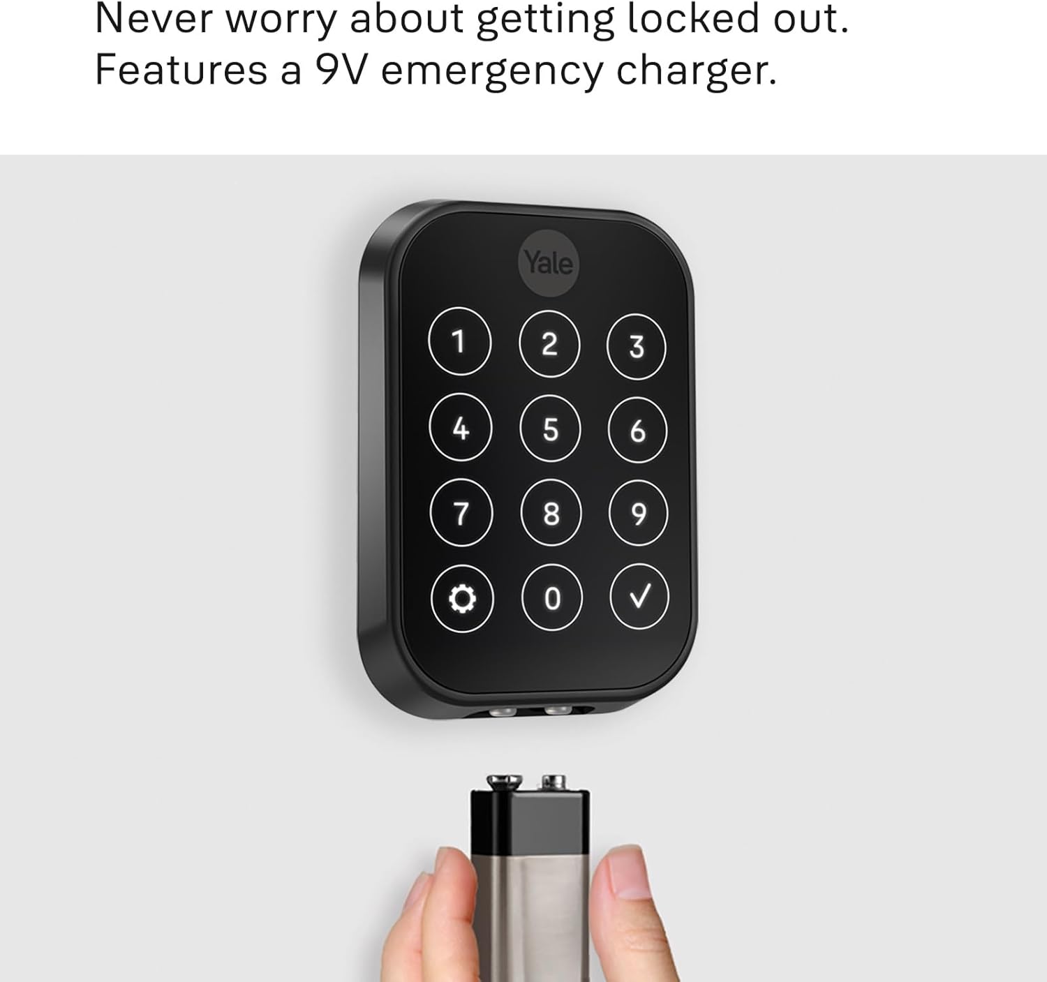 Yale Assure Lock 2 with Wi-Fi – Satin Nickel Smart Lock for Front Door with Keypad, App Control, Backup Key, and Deadbolt – Secure Keyless Entry Door Lock, YRD450-WF1-619