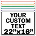 Custom Aluminum Signs – Personalized Weatherproof Metal Signs for Indoor & Outdoor Use – Multiple Sizes – Add Text/Logo – Optional Reflective & Double-Sided Printing – for Home, Business, Hazard, Garden, Door & Commercial Use (Rectangle 2, 22x16inch)