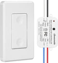 DEWENWILS Wireless Remote Light Switch, Expandable Wireless Wall Switch Kit, No Wiring, No WiFi, 100 Ft RF Range, Programmable, Remote Control Light Fixture for Lamps, Ceiling Lights, Fans