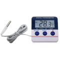 Fridge Thermometer Freezer Thermometer Digital Refrigerator Thermometer with Magnetic Attachment in-Outdoor Alarm Thermometer with Waterproof Outdoor Sensor for Home Kitchen (Model AMT-105)