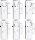 Security Door Window Alarm, 90DB Wireless Sensor Door Window Burglar Alarm, Door Alarms for Kids Safety, Easy Installation Doorbell Alarms for Office House Window Pool (6 Pack)