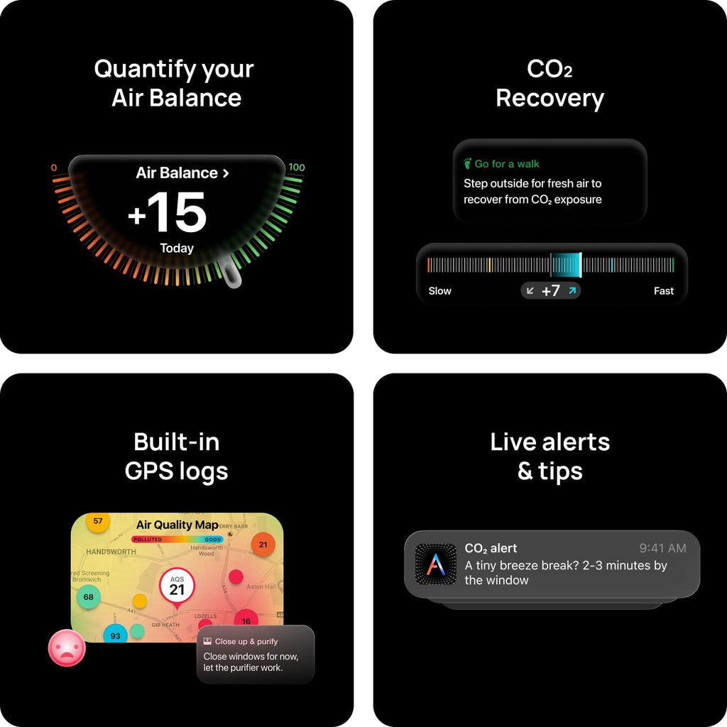 Atmotube PRO 2 Battery Powered Portable Outdoor and Indoor Professional Air Quality Monitor [PM, CO2, VOCs, NOx, Temperature, Humidity and Barometric Pressure Tester], Pollution Meter