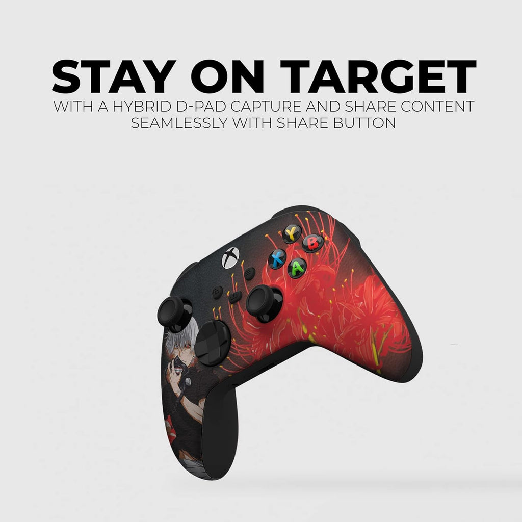DreamController Tokyyo Ghoul Custom X-box Controller Wireless compatible with X-box One/Series X/S Proudly Customized in USA with Permanent HYDRO-DIP Printing (NOT JUST A SKIN)