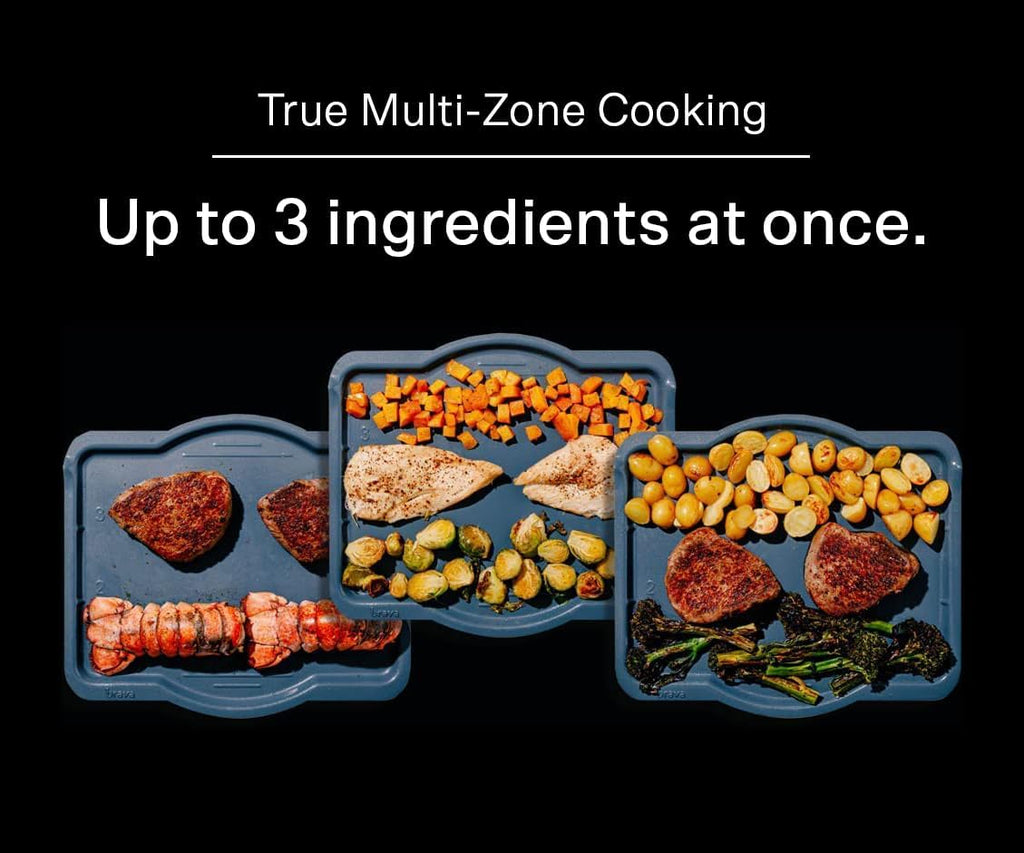 Brava Oven Starter Set: 10-in-1 Touchscreen Countertop Smart Oven, Air Fryer, 6-Slice Toaster, Slow Cooker, Reheater, Dehydrator, Rice Cooker, Auto-Shut Off, 1800W, Stainless Steel Kitchen Appliance