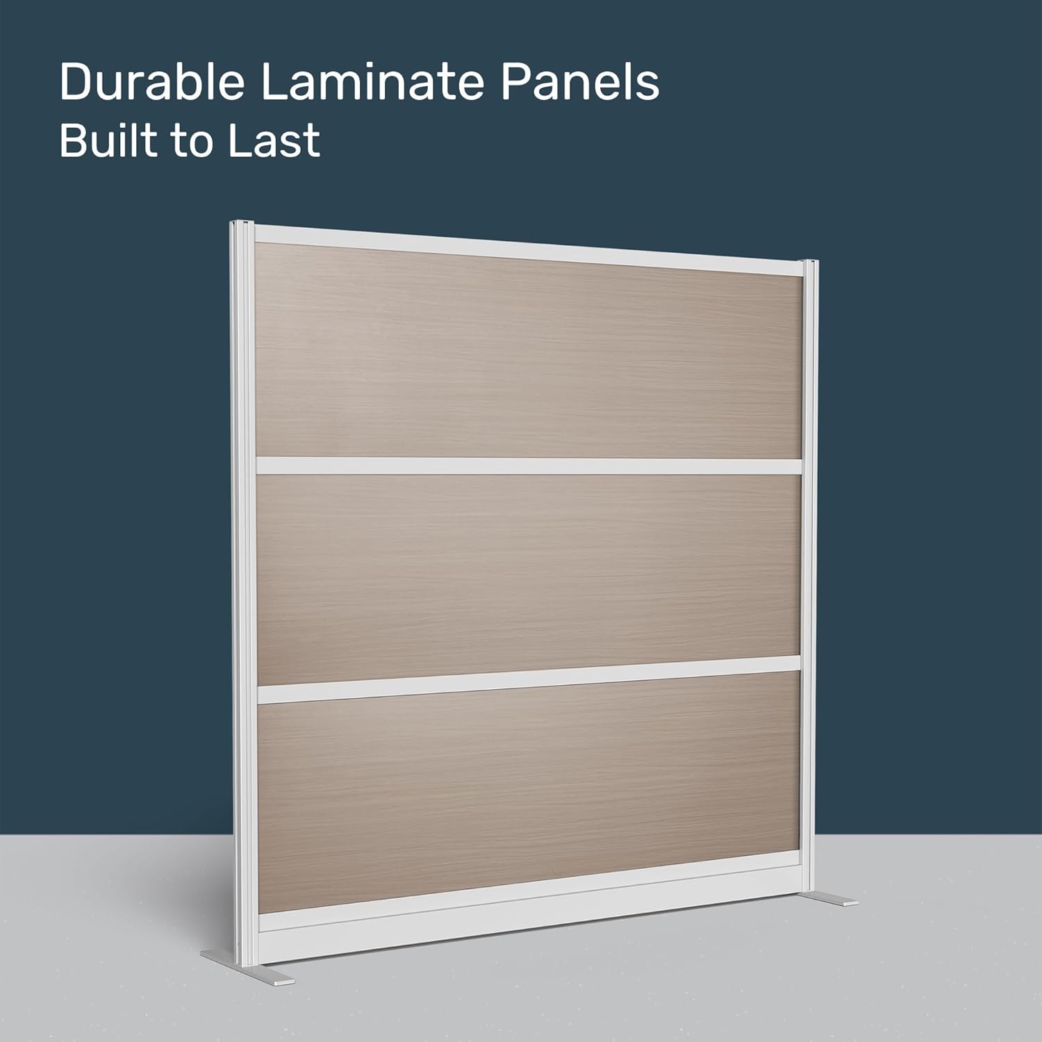 Stand Up Desk Store Oakwood Aesthetic Modular Walls | Room Divider Wall with Durable Woodgrain-Inspired Finish | Modular Office Partition Wall for Offices, Classrooms, and Coworking 70" W x 70" H