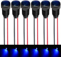 6pcs Blue LED Indicator Pilot Light Mounting Hole Size 10mm AC/DC 12-24V(Flame Retardant Plastic Shell)