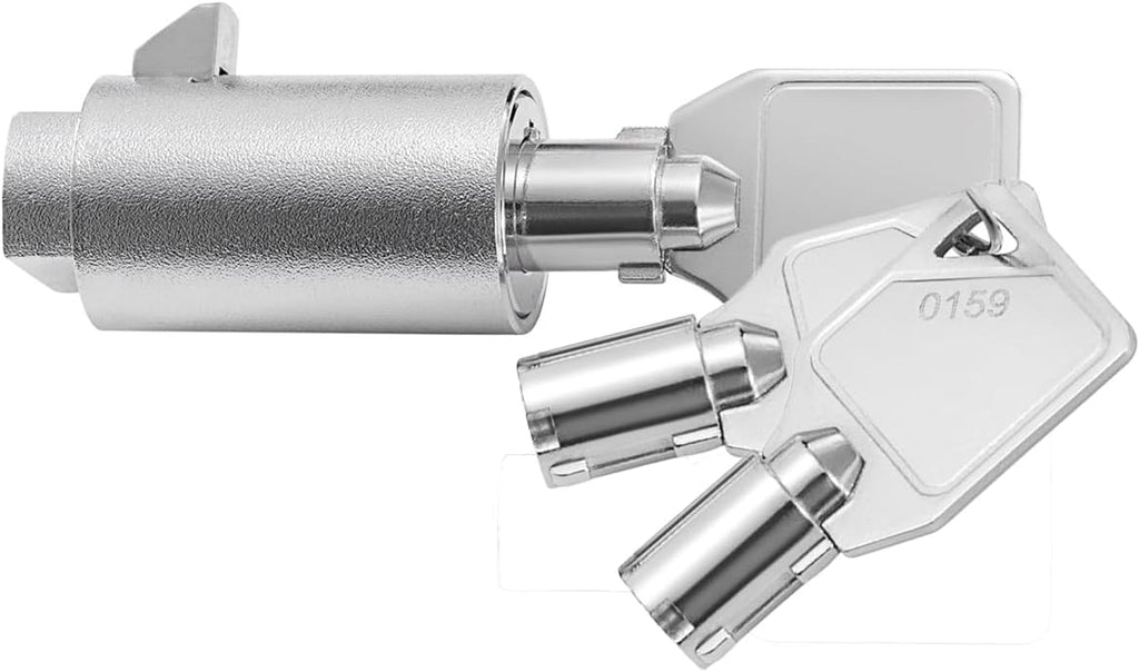 Tubular Key Lock for Vending Machines - Vending Machine Locks Keyed Alike Coke Snack Machine Candy Lock Soda Machine Lock, 3Pcs Keys, Zinc Alloy, Chrome (1 Pack)