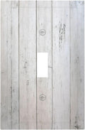Rustic White Grey Wood Grain Decorative Light Switch Cover 1 Gang Single Toggle Decorator Outlet Wall Plate Device Electrical Faceplate Switchplates for Bedroom Bathroom Decor