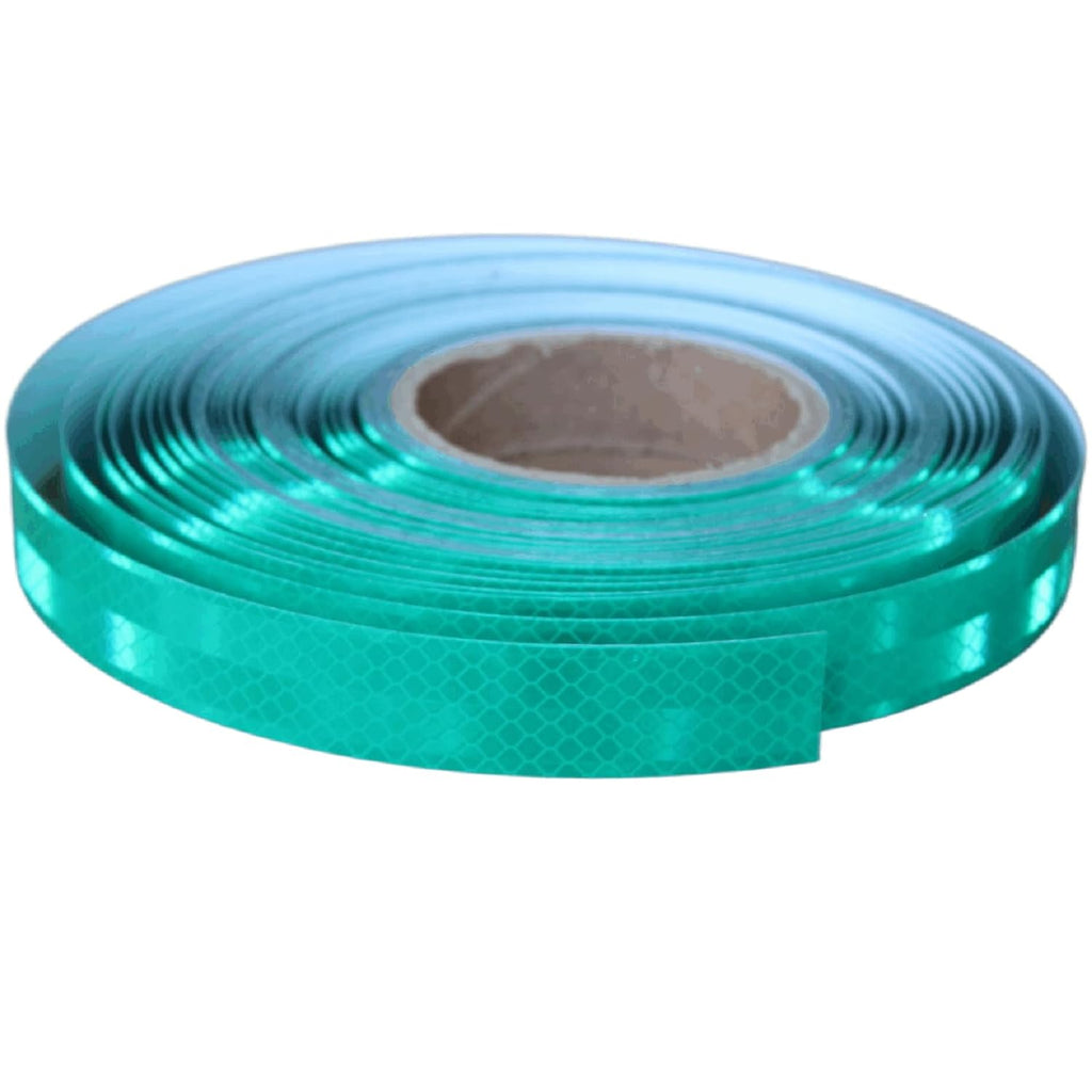 Non Fading Green Reflective Tape Outdoor Waterproof 1 inch Wide, High Visibility Warning Industrial Marking Tape, Safety Stickers (168 feet)