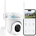 ZUMIMALL 3MP Security Camera Outdoor - 360° PTZ Auto Tracking | 24/7 Recording Wired Power, 2.4G/5G Wireless WiFi | Motion & Noise Detection, Color Night Vision, 2-Way Audio | Compatible with Alexa
