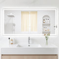 24X48 LED Bathroom Mirror with Lights, Anti-Fog, Backlit + Front Lit (CRI>90), Lighted Bathroom Vanity Mirror for Wall, Memory Function, Dimmable, Tempered Glass, Shatter-Proof