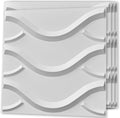 Art3d Decorative 3D Wall Panel, 32 Sq.FT PVC Interior Wall Decor for Living Room, Bedroom, Lobby, Office, Shopping Mall, White