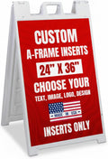 Custom A-Frame Sign Inserts by BCB Print - Durable & Weather-Resistant Plastic Panels | Custom Print Inserts for Sidewalk Boards, Restaurants, Retail & Event Signage | 24"x36"
