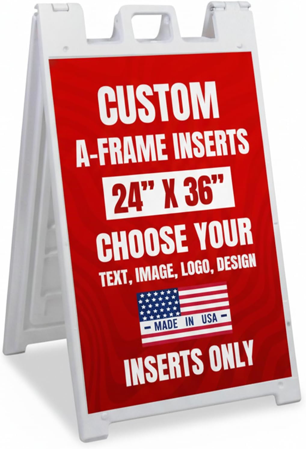 Custom A-Frame Sign Inserts by BCB Print - Durable & Weather-Resistant Plastic Panels | Custom Print Inserts for Sidewalk Boards, Restaurants, Retail & Event Signage | 24"x36"