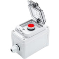 IP67 Button Switch Outdoor Waterproof Box Red Emergency Button with Protective Cover Anti-misoperation Switch(AC/DC 6A-110V/3A-240V/2.5A-380V)