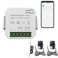 Smart Energy Monitor, Single Phase Clamp Electricity Meter with 2 * 80ACT Current Transformer, WiFi, Real-Time Electricity Monitor/Meter, Solar/Network Metering