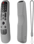 Hi Color Portable Electronic Device Cover for LG TV Remote, MR22GA/MR22GN/MR23GA Silicone Case with Lanyard(Gray)