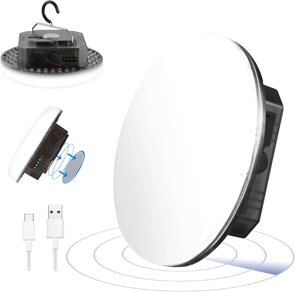 10000mAh 4000LM Rechargeable Camping Light with Motion Sensor and Radar , Standby Time of 72 Hours Automatic Light Portable Camping Lantern 30W with Magnet , IPX5 Waterproof Tent Lights