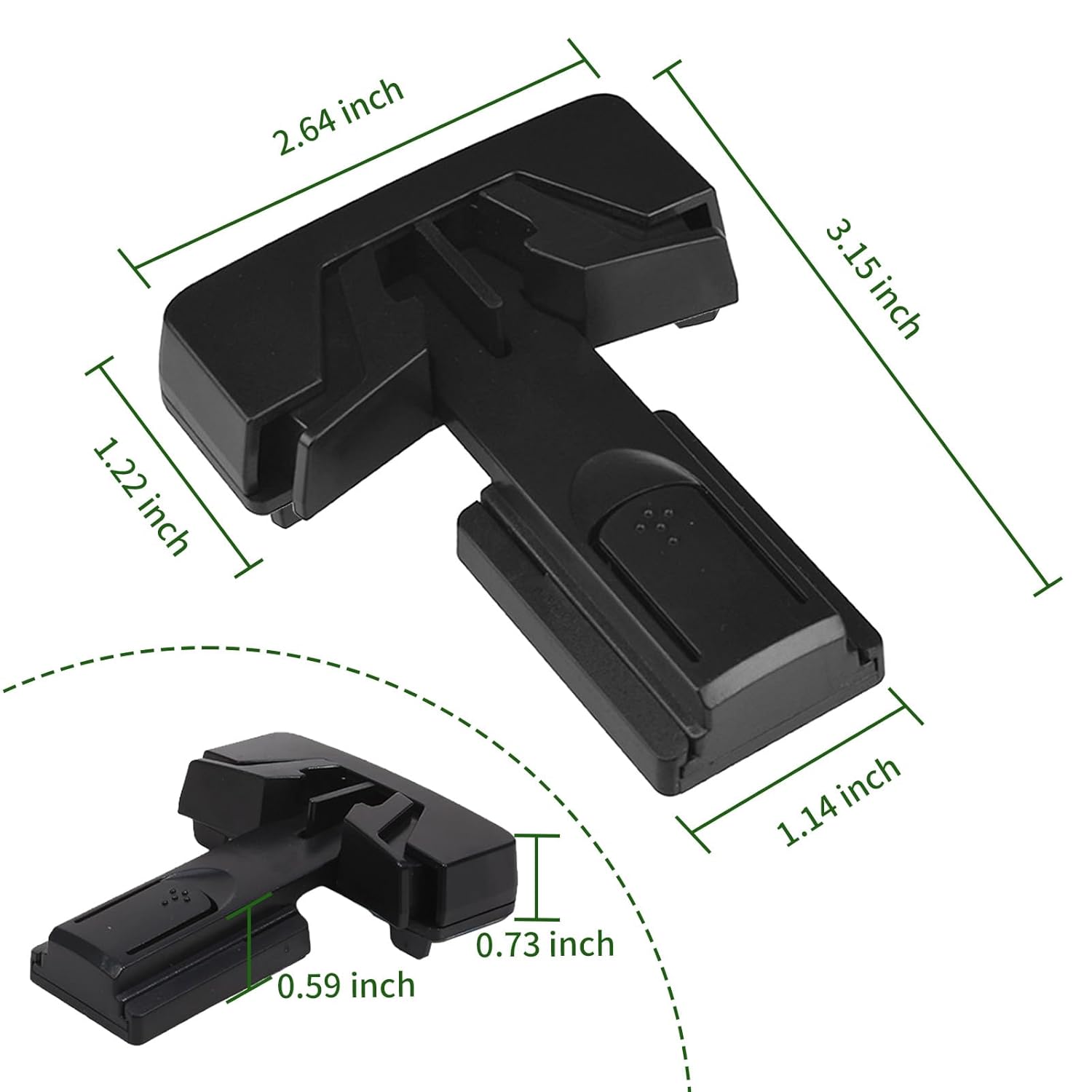 Child Proof Refrigerator Door Lock, Baby Safety Fridge Door Latch Locks, One Handed Operation, No Tools Need or Drill (Black2)