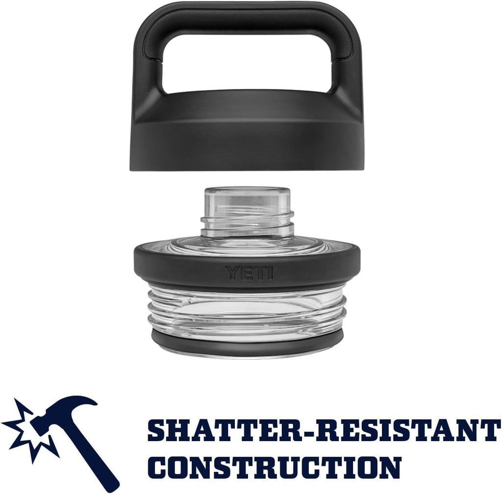 YETI Rambler 18 oz Bottle, Leakproof, Vacuum Insulated, Stainless Steel with Chug Cap, Black Stone