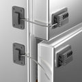 Refrigerator Lock, Heavy Duty Fridge Locks for Kids, Freezer Lock with Combination for Refrigerator Drawer Cabinet Safety, Easy to Install No Keys Needed Grey, 2 Packs