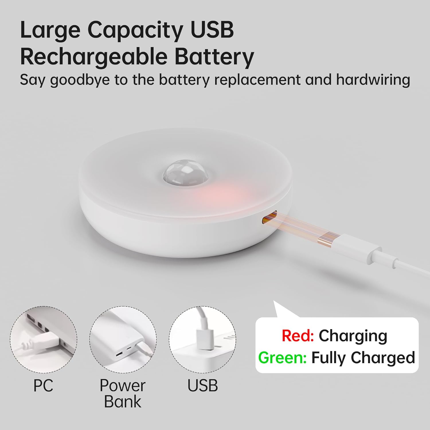 Homelist Motion Sensor Lights Indoor with Remote Control, 6 Pack Closet Night Lights Battery Operated Stick on Under Cabinet Lighting, 3 Color Temps Rechargeable Puck Lights for Kitchen Stair Hallway