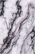 Light Switch Cover Plate White Marble Pattern Black Lines Pink Lines 1 Gang No Device Blank Electrical Wall Plates Faceplate Decorative Switch Plate for living Room Office Decor