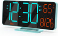KOSUMOSU Alarm Clocks for Bedrooms, 6.7in Digital Clock, Auto Dimming, Room Temperature, Day of The Week, Seconds, Date, Digital Clocks for Living Room, Desk Clock for Bedroom
