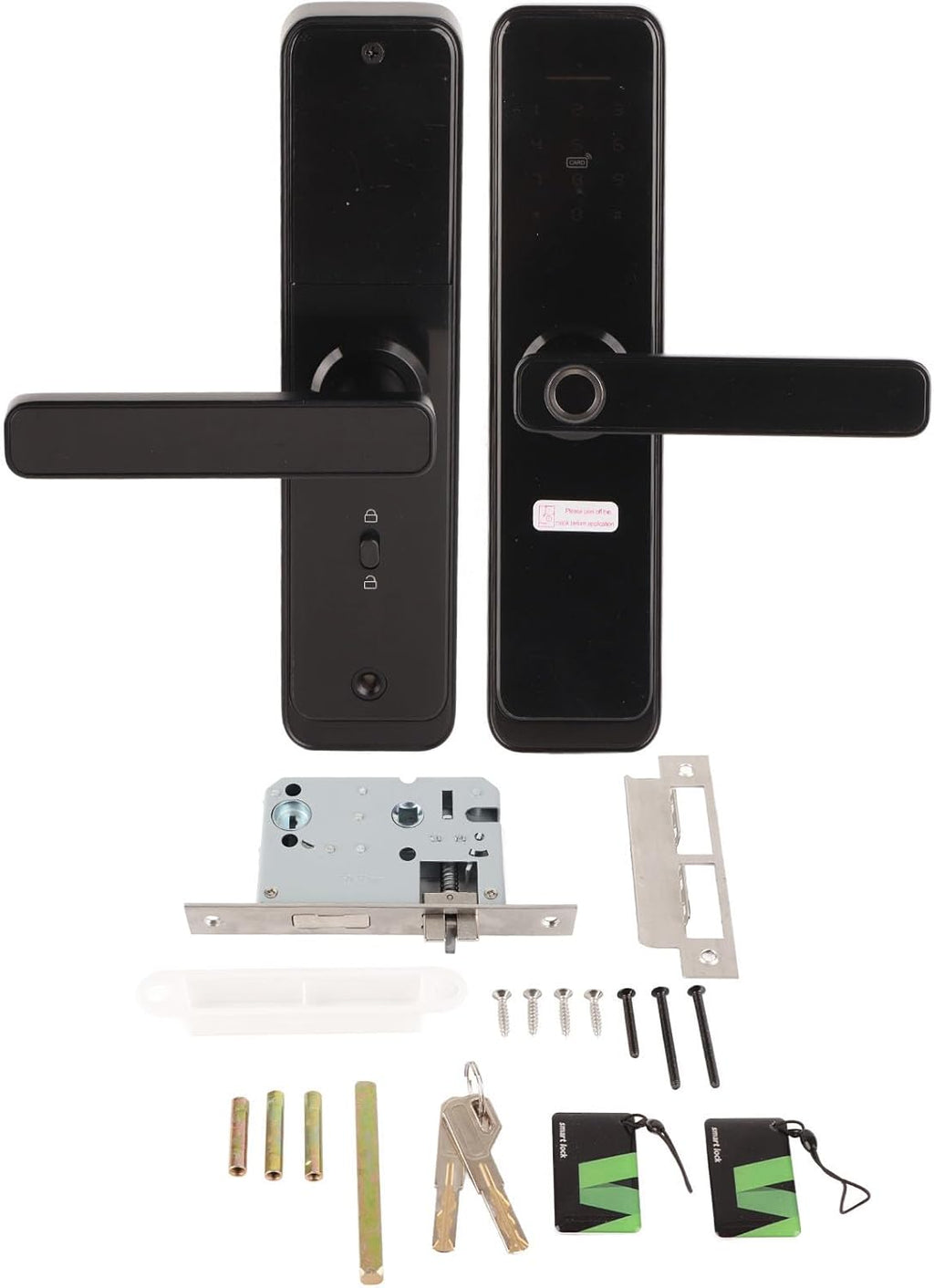 Smart Digital Door Lock, Keyless Entry Touch Keypad Deadbolt, Black, Adjustable Direction - High Security Fingerprint & Password Access, Multiple Unlock Methods, Suitable for