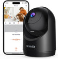 Tenda 2K Indoor Security Camera for Baby Monitor, WiFi 6 Pet/Dog Camera for Home Security, 360° Pan/Tilt, 2-Way Audio, Motion Detection, Night Vision, Cloud & SD Card Storage, Black(CP3-V3.0)